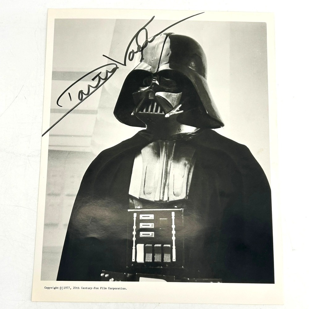 Star Wars Darth Vader David Prowse Signed 8x10 Photo 1977 20th Century Fox